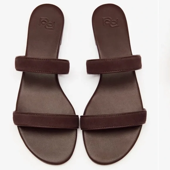 Reformation Lenora Flat Sandal Brown - Size 6 - Picture 2 of 6